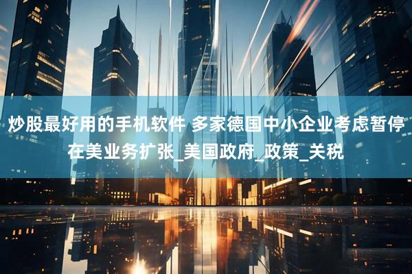炒股最好用的手机软件 多家德国中小企业考虑暂停在美业务扩张_美国政府_政策_关税
